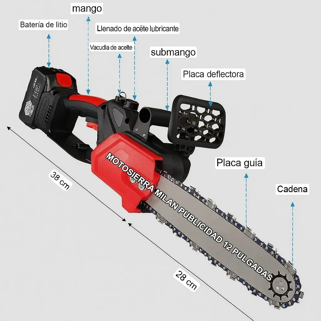 Motosierra 12 Pulgadas Inalámbrica